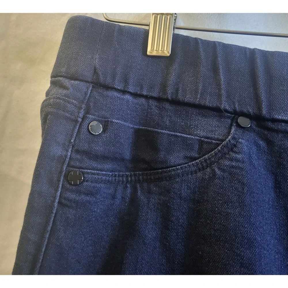 Liver Pool‎ Women's Jeans Elastic Waist Leggings, Navy Blue, Size 14/32